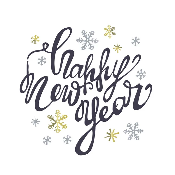 Lettering - Feliz ano novo 2018 — Vetor de Stock