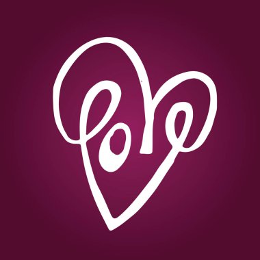 Çizilmiş doodle yazı el - seni Sevgililer günü