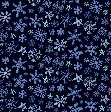 El dran doodle kar tanesi. Kış kar tanesi. Kış desen