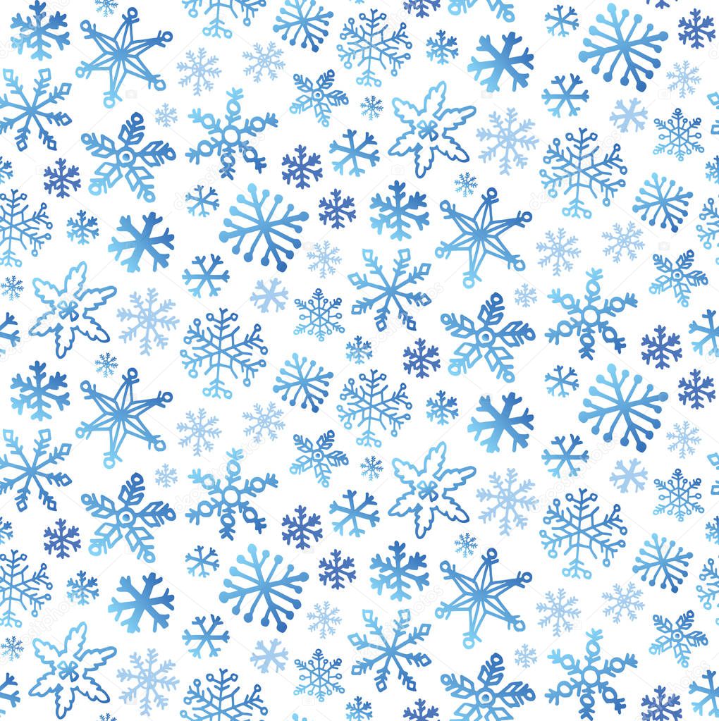 Hand dran doodle snowflake. Winter snowflake. Winter pattern