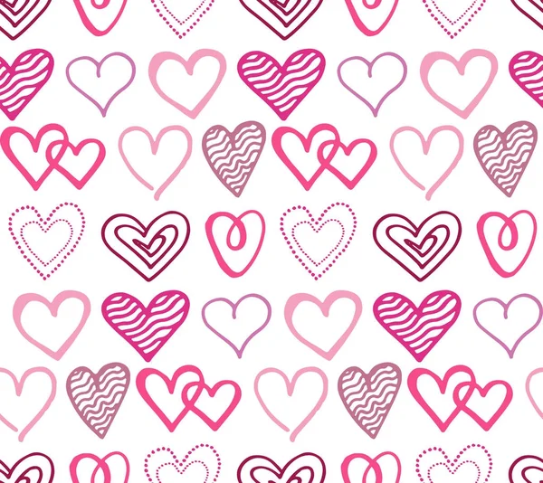 Feliz Dia Dos Namorados Amo Banner Doodle Desenhado Mão — Vetor de Stock