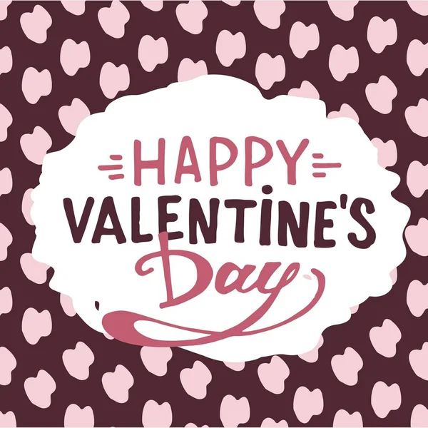 Feliz Día San Valentín Amo Banner Garabato Dibujado Mano — Vector de stock