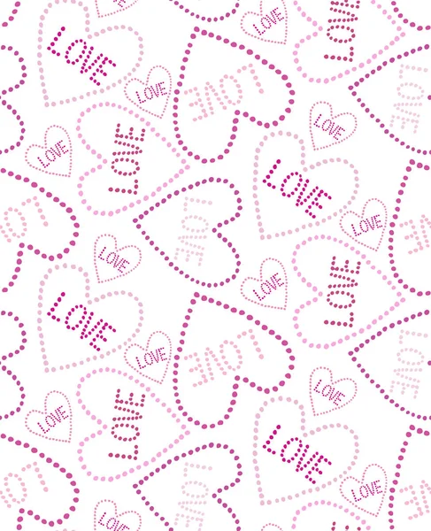 Patrón Amor Garabato Dibujado Mano Feliz Día San Valentín — Archivo Imágenes Vectoriales