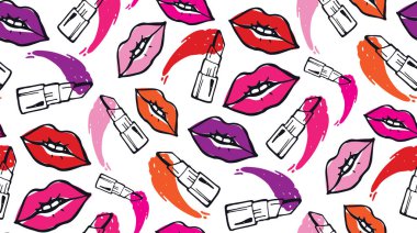 Elle çizilmiş doodle moda deseni