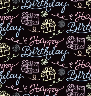 Elle çizilmiş doodle desen - mutlu yıllar