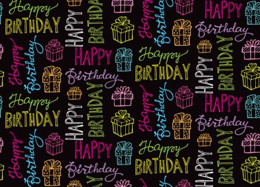 Elle çizilmiş doodle desen - mutlu yıllar