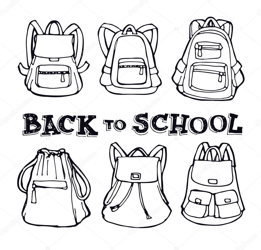 Back to school  - hand drawn doodle set