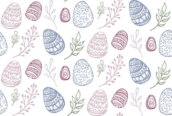 Elle çizilmiş doodle Paskalya desen