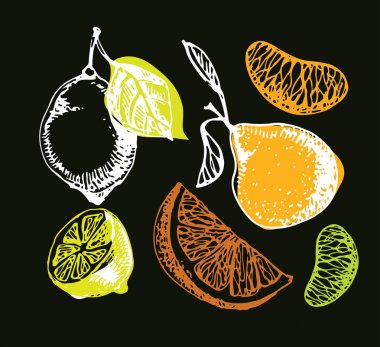 Sağlıklı gıda - elle çizilmiş karalamalar