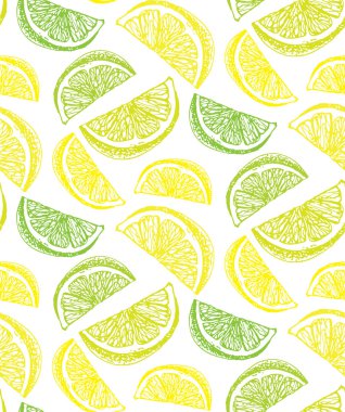 Elle çizilmiş doodle narenciye desen