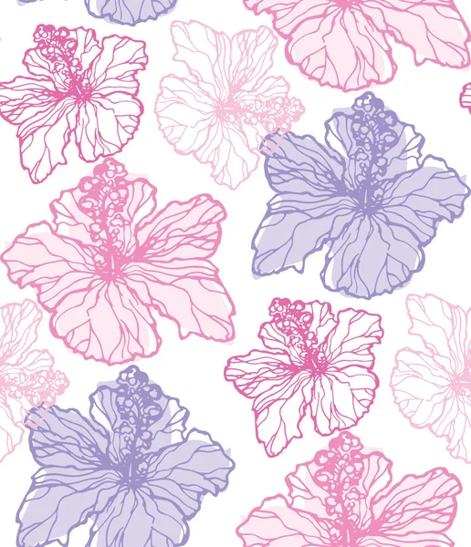 Ręcznie Rysowane Doodle Kwiatowy Wzór Kwiaty Liście — Wektor stockowy
