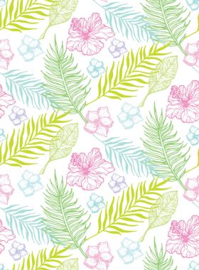 Elle çizilmiş doodle tropikal desen bırakır