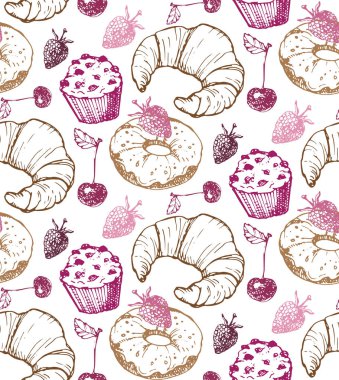 El çekilmiş tatlı desen