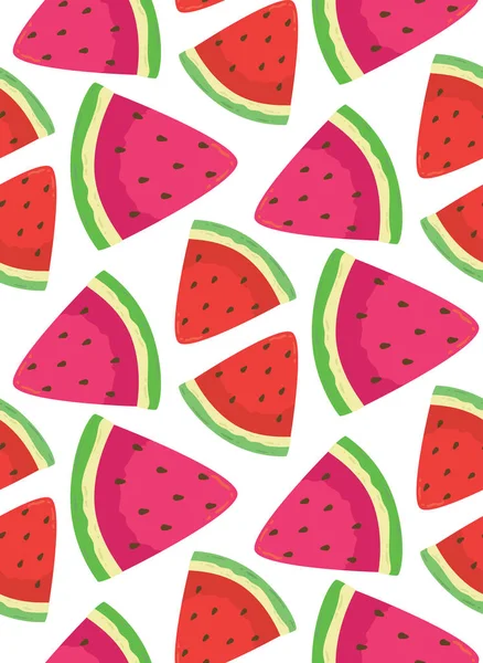 Wassermelone Farbvektormuster — Stockvektor