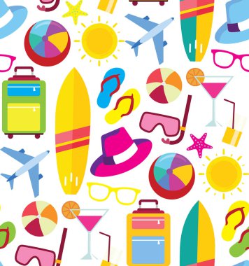 Yaz düz renk vektör desen