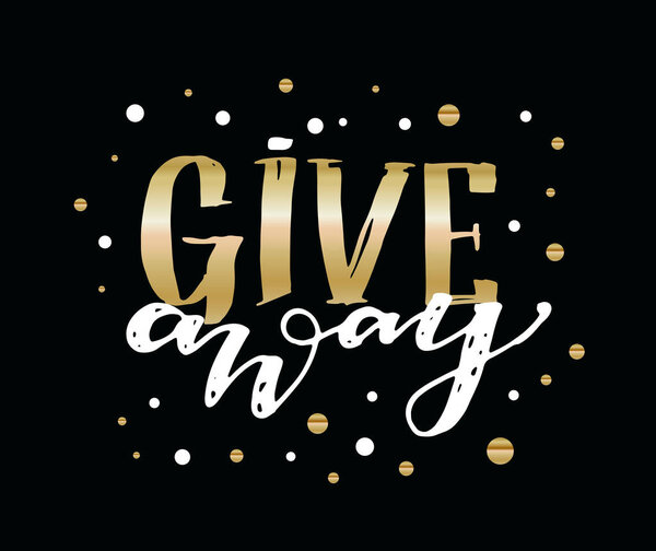 Раздавать - милый рисунок каракули надписи шаблон баннер
