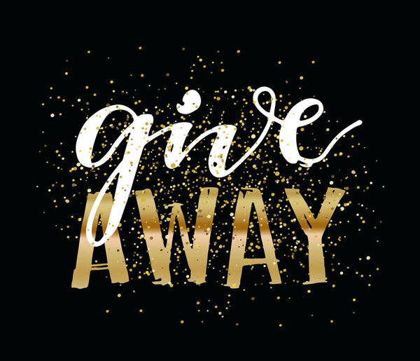 Раздавать - милый рисунок каракули надписи шаблон баннер
