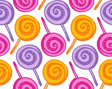 Tatlı şekerlerle çizilmiş güzel el çizimi karalama arkaplanı