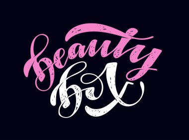 Güzellik - Güzellik Kutusu - şirin el çizimi karalama harfleri etiketi