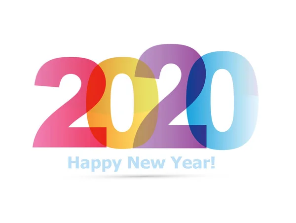 Bonne Année 2020 Mignon Modèle Affiche Bannière Art Bonne Année — Image vectorielle