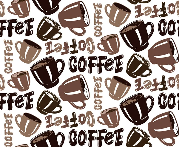 Кофе Всегда Хорошая Идея Милый Рисованные Каракули Письмо Силуэт Открытки — стоковый вектор