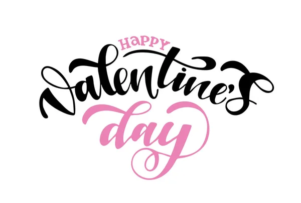 Amo Día San Valentín Corazón Lindo Dibujado Mano Garabato Letras — Vector de stock