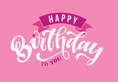 Mutlu yıllar sana. Güzel el çizimi, kartpostallı afiş sanatı. Kart, poster, davet için tasarım şablonu.