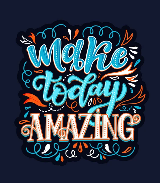 Inspirational Quote Life Motivation Hand Drawn Vintage Illustration Lettering Decoration — 스톡 벡터