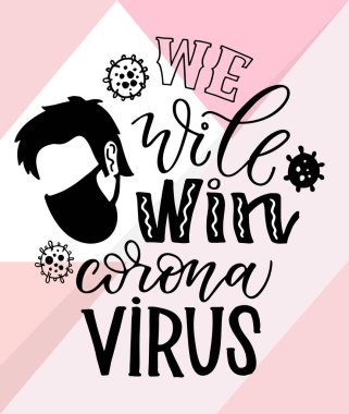 Coronavirus harf koruma pankartı. Pandemic durdurma Novel Coronavirus salgını covid-19 2019-ncov. Seyahat ya da tatil uyarısı. Koruyucu ağız maskesi.