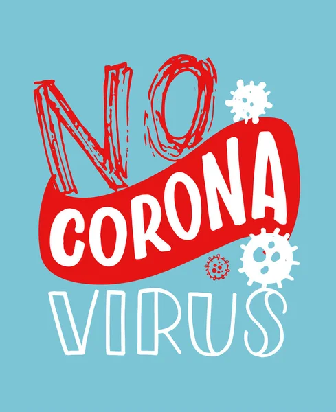 Coronavirus Lettering Protection Banner Pandemic Stop Novel Coronavirus Outbreak Covid — Stock Vector