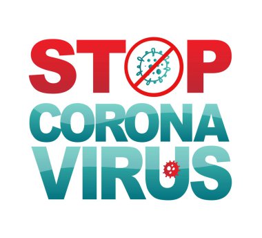 Coronavirus harf koruma pankartı. Pandemic durdurma Novel Coronavirus salgını covid-19 2019-ncov. Seyahat ya da tatil uyarısı. Koruyucu ağız maskesi.
