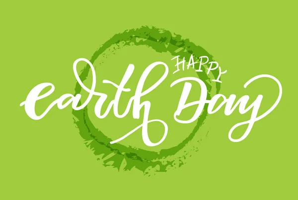 Happy Earth Day Niedliches Handgezeichnetes Doodle Schriftzug Poster Einladung Kunst — Stockvektor
