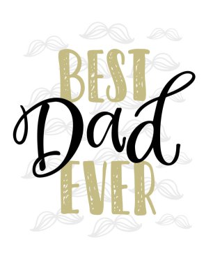 Babalar Günün kutlu olsun. Kartpostal karalamak için güzel el çizimi. Pankart için harf sanatı, davet.