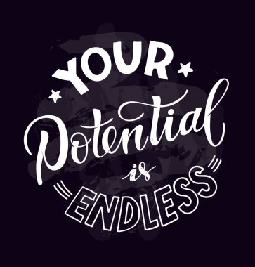 Motivasyon alıntısı. Elle çizilmiş kartpostallar. Harfli sanat kartı.