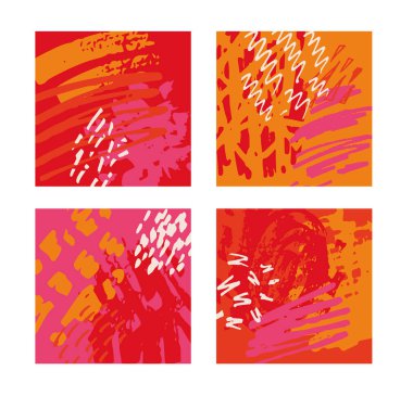 Sosyal medya şablonları. Soyut model. Mevsimlik satış afişi. Moda geçmişi. Elle çizilmiş parlak renkli karalamalar doğum günü partisi ya da yıldönümü davetiyesi. Desen arkaplanı ayarlandı.