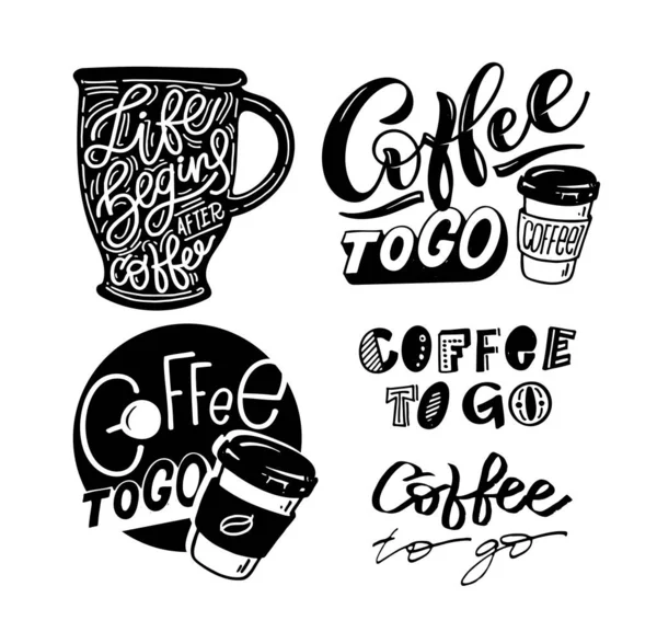 Kahveyle Ilgili Bir Alıntı Kahve Her Zaman Iyi Bir Fikirdir — Stok Vektör