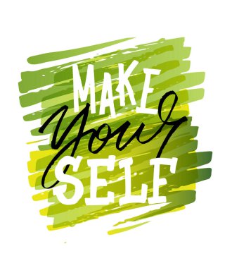 Motivasyon alıntısı. Yaşam tarzıyla ilgili el çizimi kartpostallar. Tişört tasarımı, poster, davetiye için vektör illüstrasyonu.