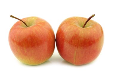 Beyaz bir arka plan üzerinde iki taze 