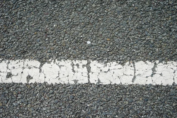 Ansicht Von Oben Weißer Farbstreifen Auf Einer Asphaltstraße — Stockfoto