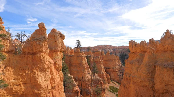 Turuncu kırmızı dağlar ve uçurumları ile Bryce Canyon