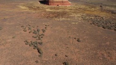 Batı Utah Çölünde Yüksek Kilise Kaya Anıtı Bej Rengi Hava Görüntüsü