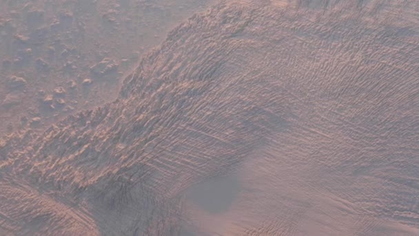 View From Plane Window On Glacial Fields Of Greenland In Light Of Scarlet Sunset — Wideo stockowe