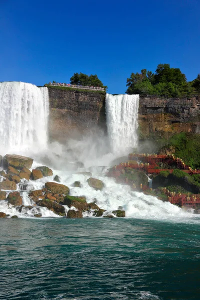 Tourists Observing Niagara Falls Observation Steps — Stock Photo, Image