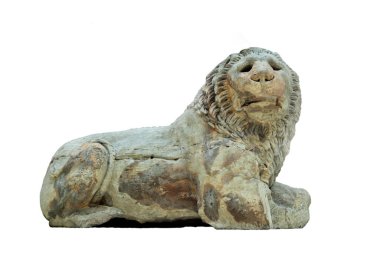 1900 öncesi heykel - Knidos Aslanı, çok büyük antik bir Yunan heykeli ıssız, sığ bir odak noktası