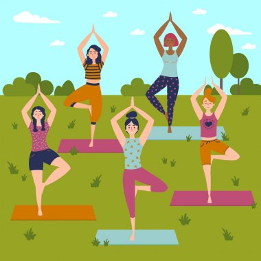 Yoga vrkasana poz güzel kadınlarla ayarla