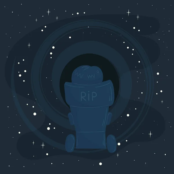 En memoria de Stephen Hawking. RIP. Editorial — Vector de stock