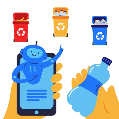 Çöpleri ayırmaya yardımcı olan sohbet robotu.