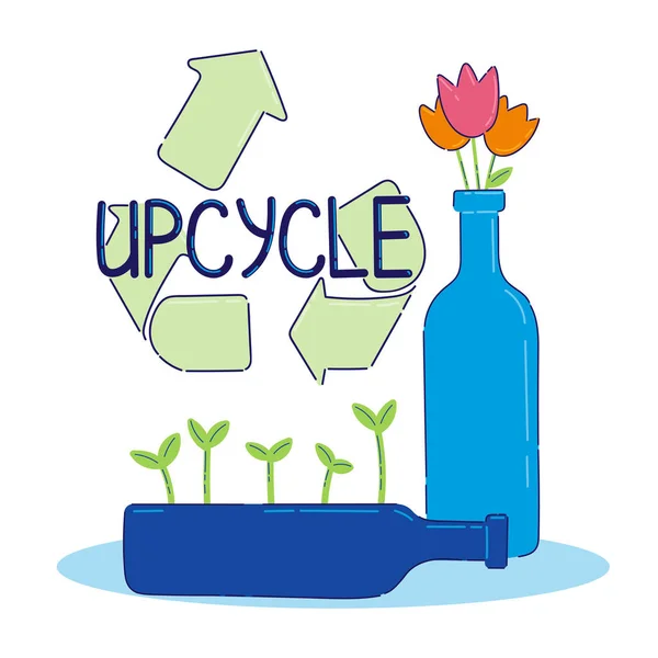 Concept d'upcycle. upcycle. illustration vectorielle — Image vectorielle