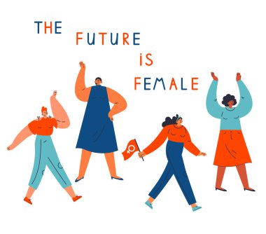 Birlikte duran farklı kadınlar. Feminizm metni.