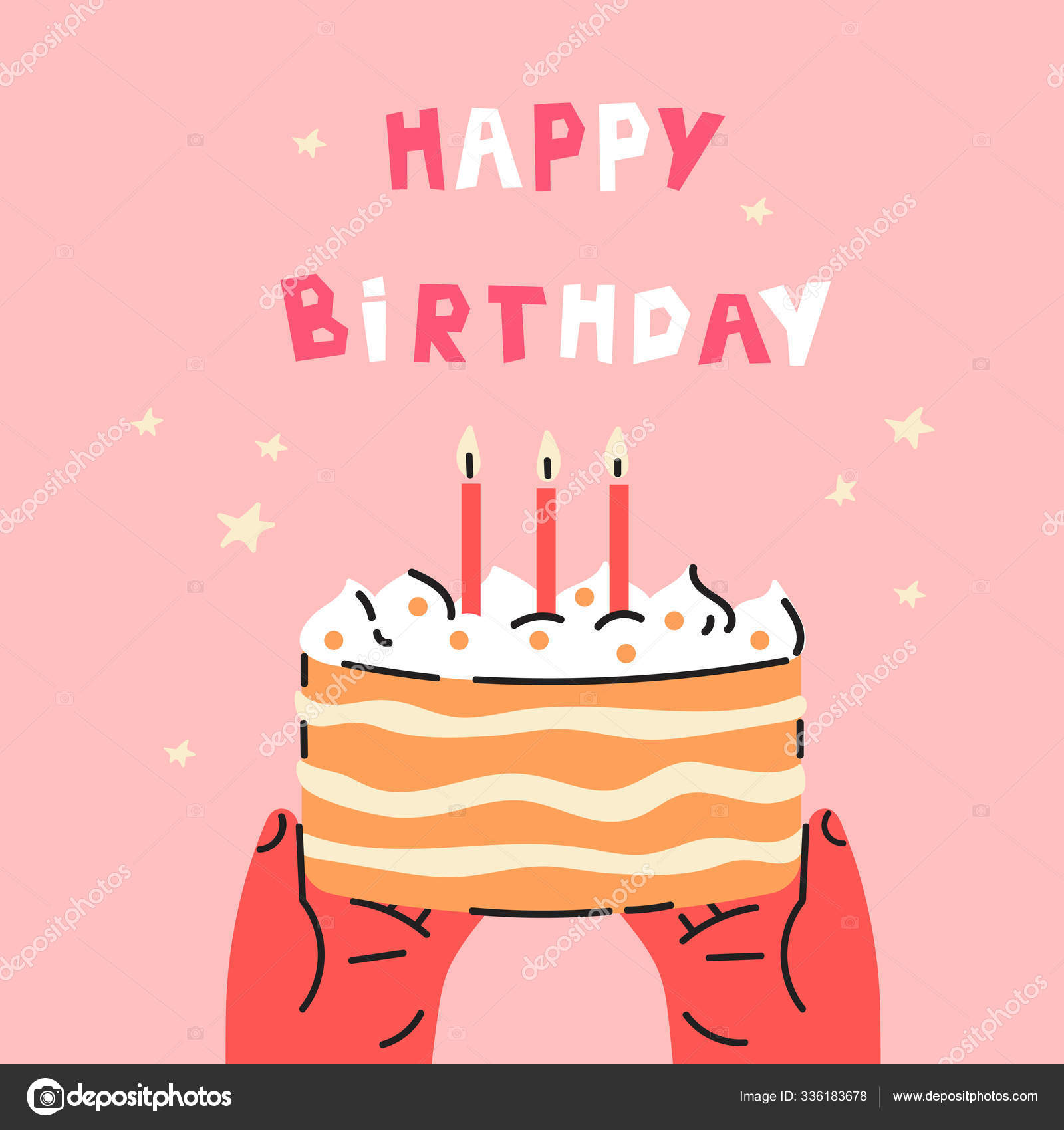 Birthday girl lettering on pink background Vector Image